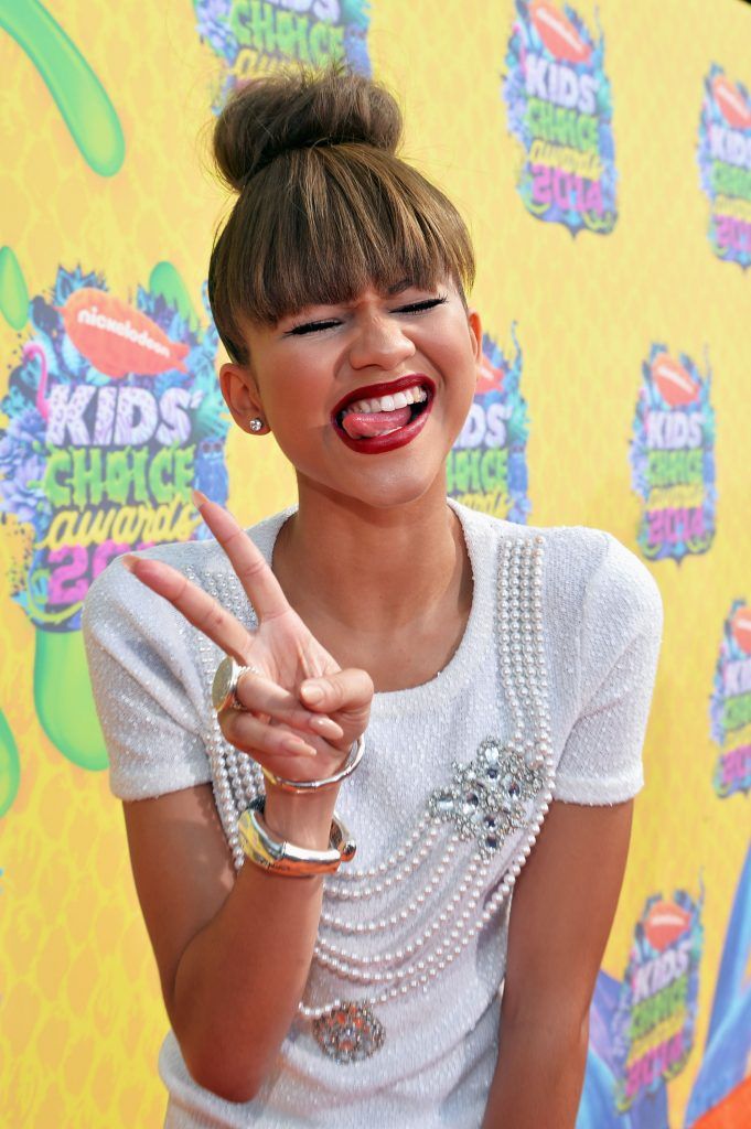 Zendaya attends Nickelodeon's 27th Annual Kids' Choice Awards held at USC Galen Center on March 29, 2014 in Los Angeles, California.  (Photo by Alberto E. Rodriguez/Getty Images)