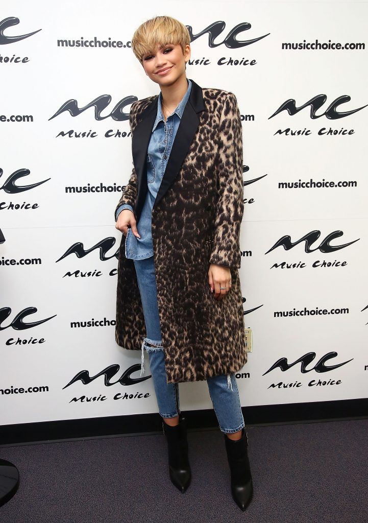 Zendaya visits Music Choice on February 22, 2016 in New York City.  (Photo by Astrid Stawiarz/Getty Images)