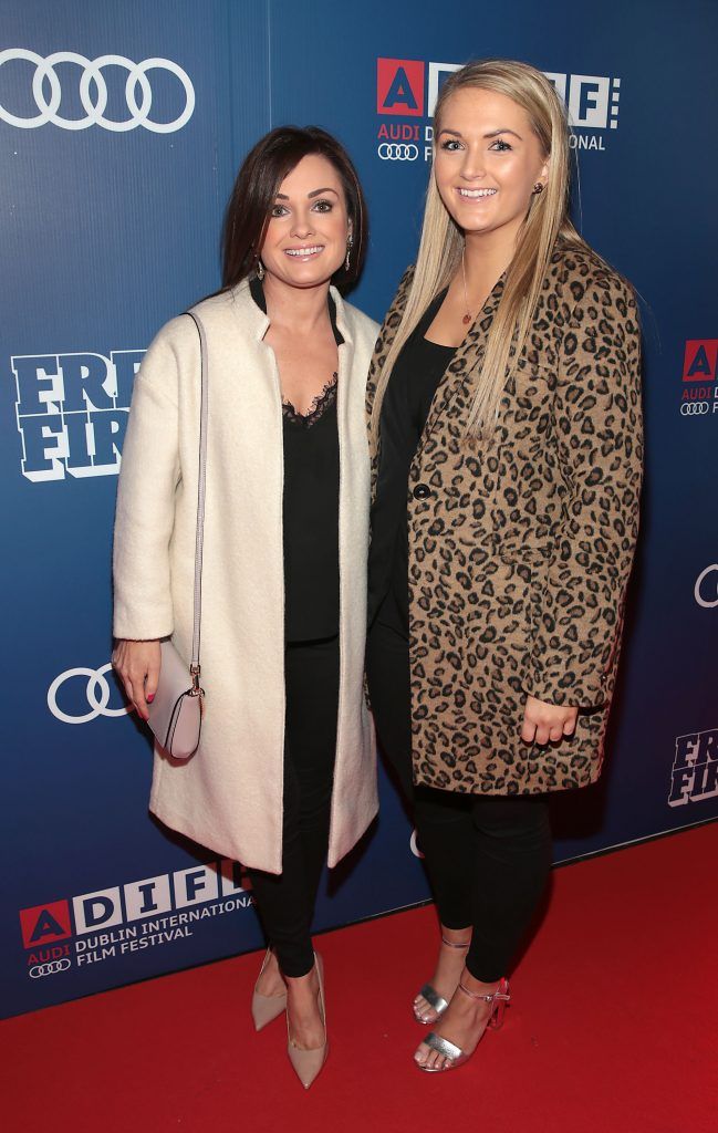 Nichola Goddard and Eslie Walsh at the Audi Gala screening of Free Fire at the Audi Dublin International Film Festival at the Savoy Cinema, Dublin. Pictures: Brian McEvoy