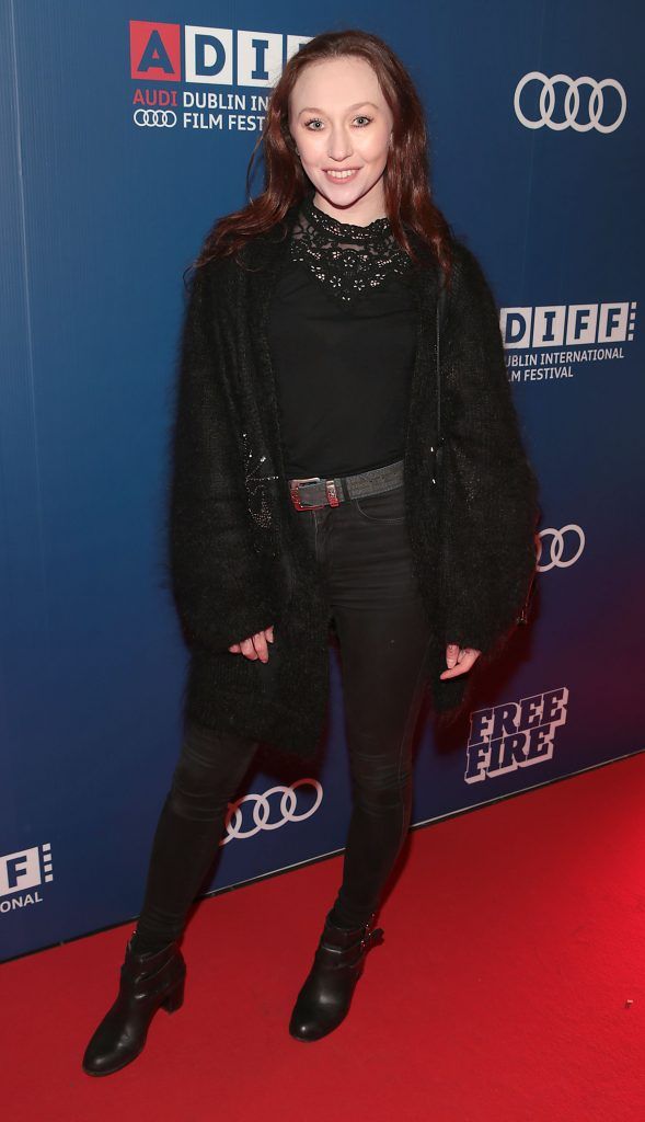 January Winters at the Audi Gala screening of Free Fire at the Audi Dublin International Film Festival at the Savoy Cinema, Dublin. Pictures: Brian McEvoy