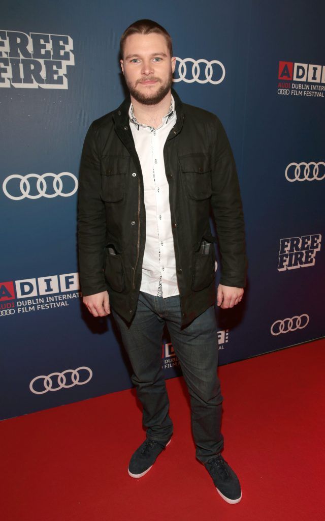 Jack Reynor at the Audi Gala screening of Free Fire at the Audi Dublin International Film Festival at the Savoy Cinema, Dublin. Pictures: Brian McEvoy