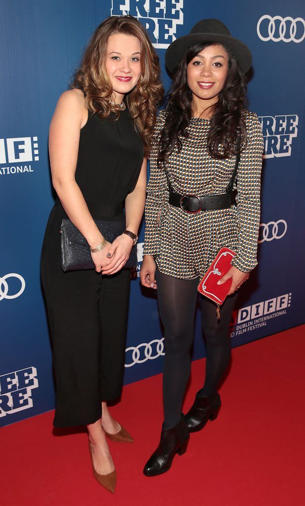 Nele Deutsch and  Jadula Laciny at the Audi Gala screening of Free Fire at the Audi Dublin International Film Festival at the Savoy Cinema, Dublin. Pictures: Brian McEvoy
