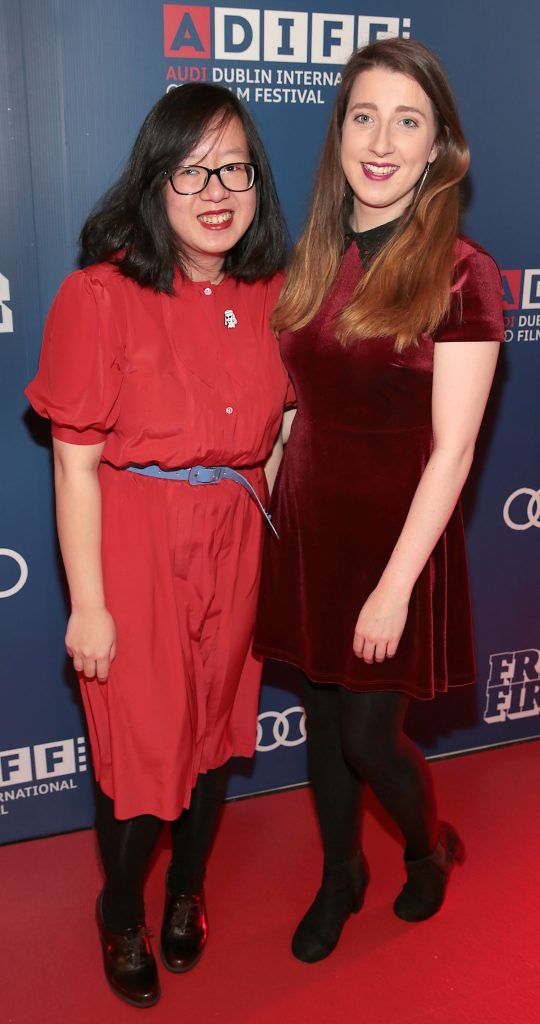 Tra My and Laura Keown at the Audi Gala screening of Free Fire at the Audi Dublin International Film Festival at the Savoy Cinema, Dublin. Pictures: Brian McEvoy