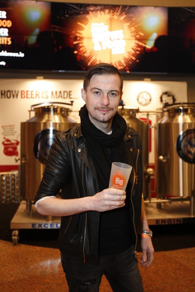 Todayfm radio presenter Fergal D'Arcy at the Alltech Craft Brews & Food Fair, Ireland's largest craft brews festival, at the Convention Centre Dublin. The event runs from Thursday 23rd – Saturday 25th February. Picture Conor McCabe Photography.