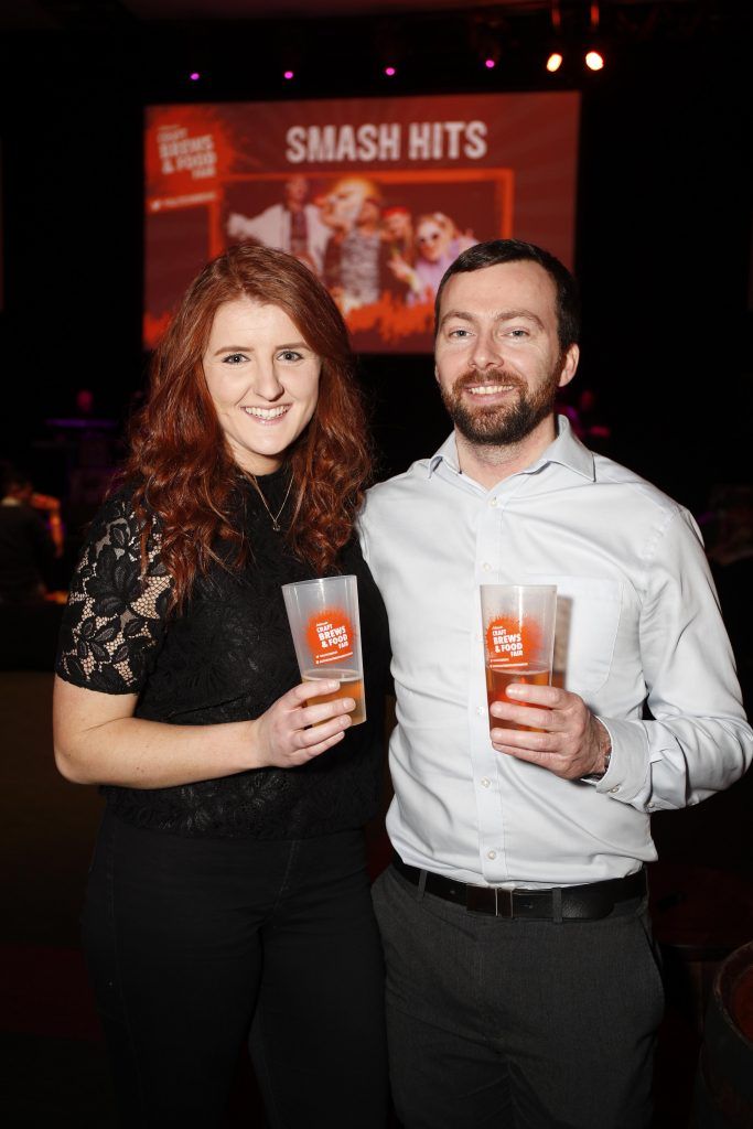 Kate O'Connor and John Kelly at the Alltech Craft Brews & Food Fair, Ireland's largest craft brews festival, at the Convention Centre Dublin. The event runs from Thursday 23rd – Saturday 25th February. Picture Conor McCabe Photography.