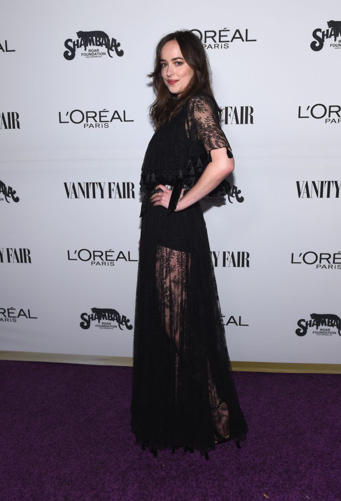 Dakota Johnson attends Vanity Fair and L'Oreal Paris Toast to Young Hollywood hosted by Dakota Johnson and Krista Smith at Delilah on February 21, 2017 in West Hollywood, California.  (Photo by Emma McIntyre/Getty Images for Vanity Fair)