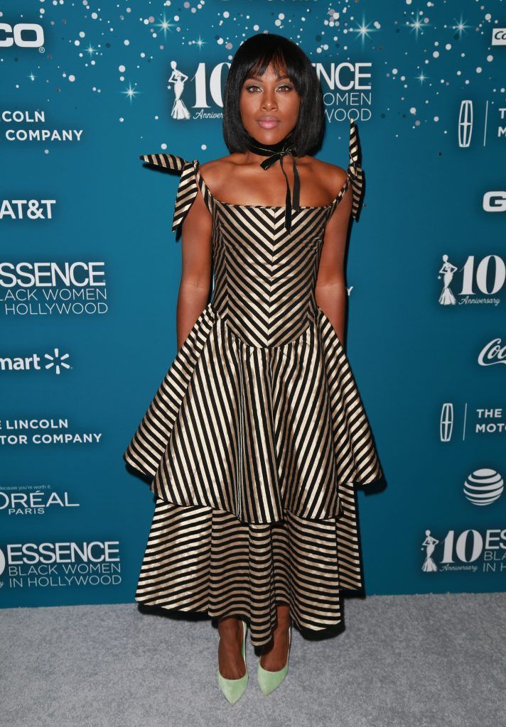 Actor DeWanda Wise at Essence Black Women in Hollywood Awards at the Beverly Wilshire Four Seasons Hotel on February 23, 2017 in Beverly Hills, California.  (Photo by Leon Bennett/Getty Images for Essence)