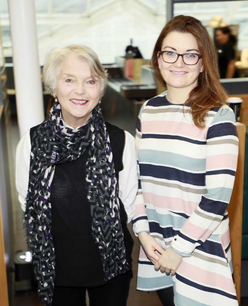 Deirdre McQuillan and Rachel Collins at the launch of the Marks and Spencer Spring Summer 17 Collection. Guests were treated to an exclusive presentation of the new collection by M&S Style Director Belinda Earl in the M and S Grafton Street, Rooftop Café. Photo by Kieran Harnett