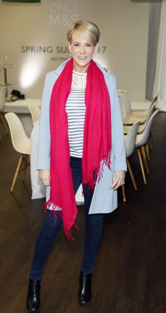 Sybil Mulcahy at the launch of the Marks and Spencer Spring Summer 17 Collection. Guests were treated to an exclusive presentation of the new collection by M&S Style Director Belinda Earl in the M and S Grafton Street, Rooftop Café. Photo by Kieran Harnett