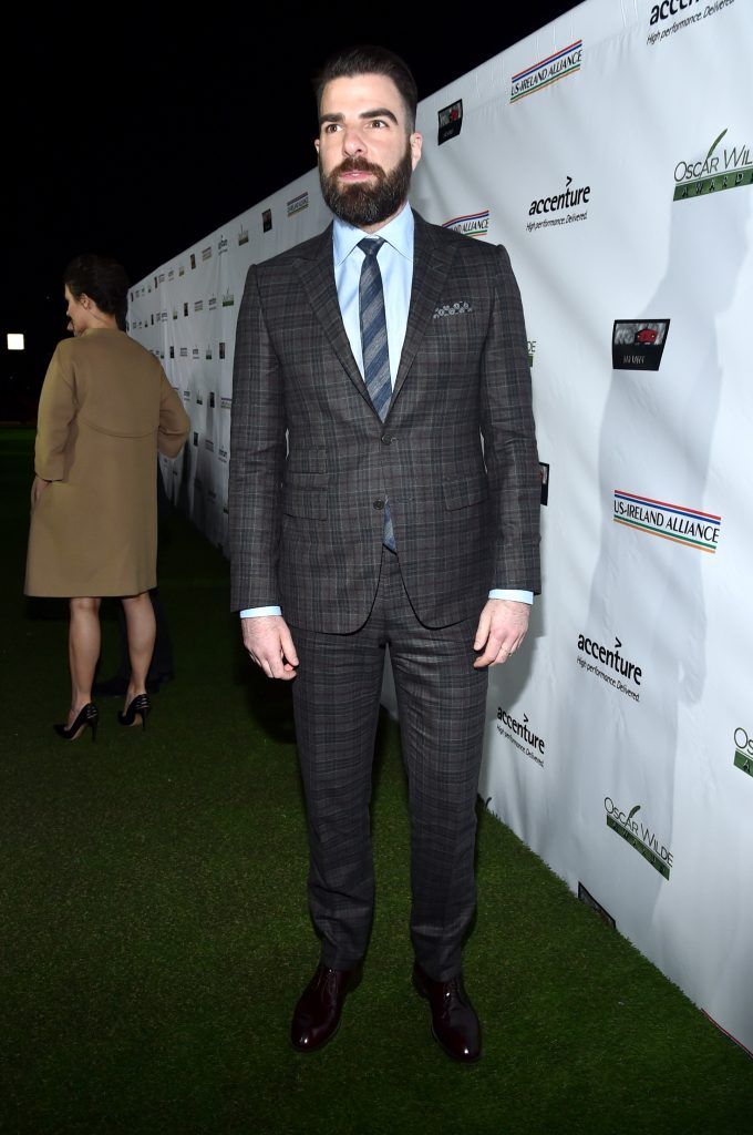 Honoree Zachary Quinto attends the 12th Annual US-Ireland Aliiance's Oscar Wilde Awards event at Bad Robot on February 23, 2017 in Santa Monica, California.  (Photo by Alberto E. Rodriguez/Getty Images for US-Ireland Alliance )