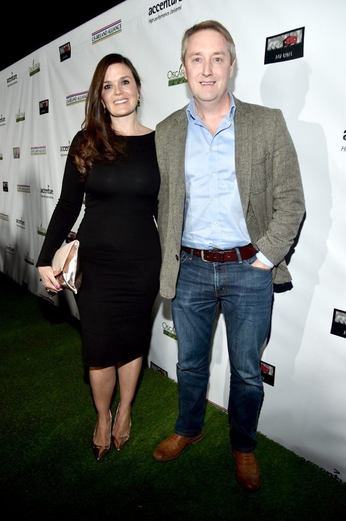 Actor Victor Burke (R) and Fiona Doolan attend the 12th Annual US-Ireland Aliiance's Oscar Wilde Awards event at Bad Robot on February 23, 2017 in Santa Monica, California.  (Photo by Alberto E. Rodriguez/Getty Images for US-Ireland Alliance )