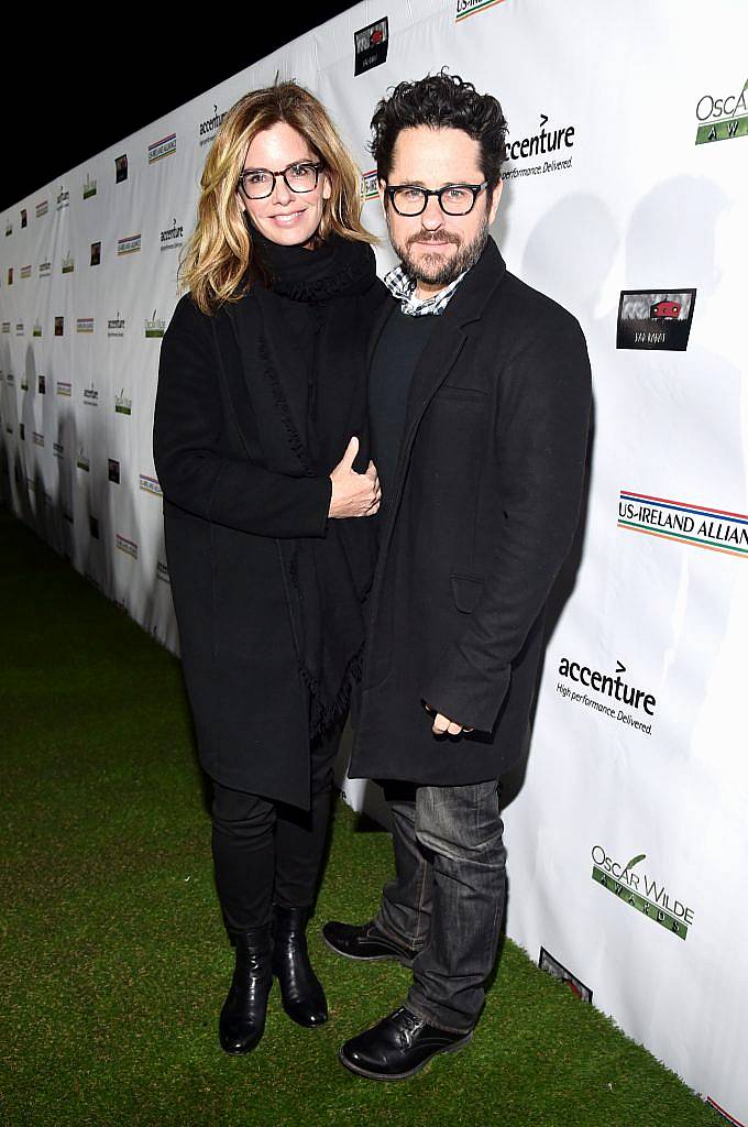 Actress Katie McGrath (L) and director J.J. Abrams attend the 12th Annual US-Ireland Aliiance's Oscar Wilde Awards event at Bad Robot on February 23, 2017 in Santa Monica, California.  (Photo by Alberto E. Rodriguez/Getty Images for US-Ireland Alliance )