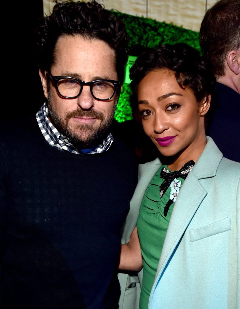 Director J.J. Abrams (L) and Honoree Ruth Negga attend the 12th Annual US-Ireland Aliiance's Oscar Wilde Awards event at Bad Robot on February 23, 2017 in Santa Monica, California.  (Photo by Alberto E. Rodriguez/Getty Images for US-Ireland Alliance )