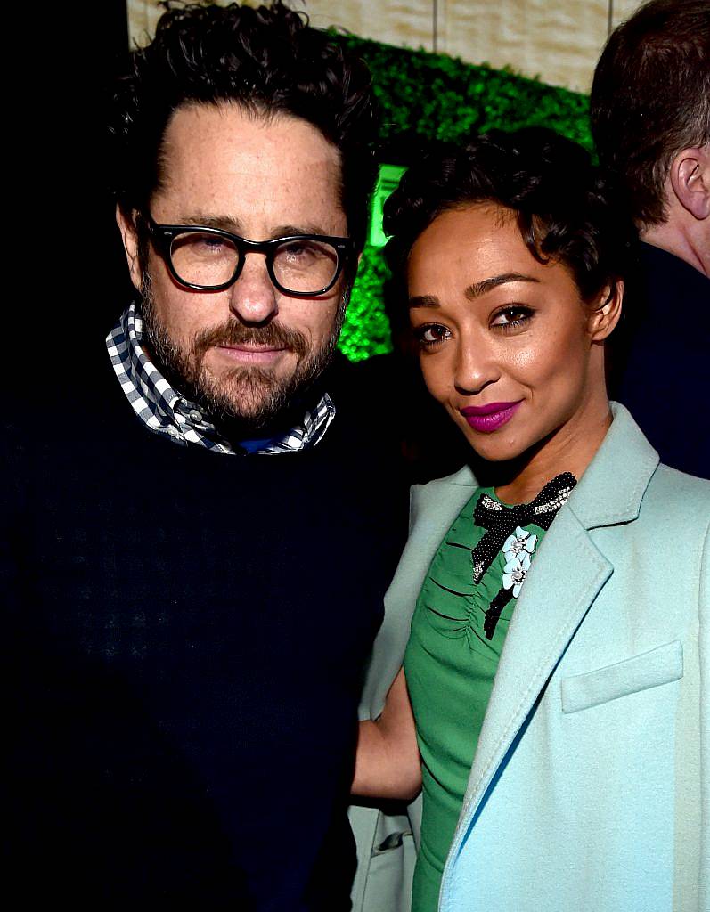 Director J.J. Abrams (L) and Honoree Ruth Negga attend the 12th Annual US-Ireland Aliiance's Oscar Wilde Awards event at Bad Robot on February 23, 2017 in Santa Monica, California.  (Photo by Alberto E. Rodriguez/Getty Images for US-Ireland Alliance )