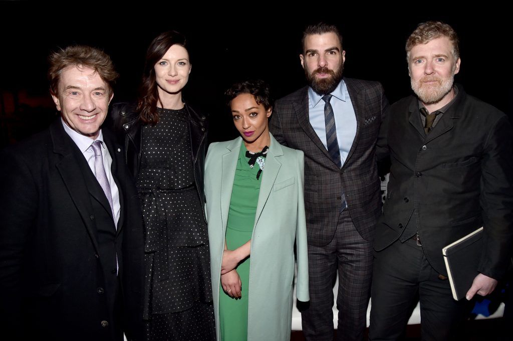 Honorees Martin Short, Caitriona Balfe, Ruth Negga, Zachary Quinto, and Glen Hansard attend the 12th Annual US-Ireland Aliiance's Oscar Wilde Awards event at Bad Robot on February 23, 2017 in Santa Monica, California.  (Photo by Alberto E. Rodriguez/Getty Images for US-Ireland Alliance )