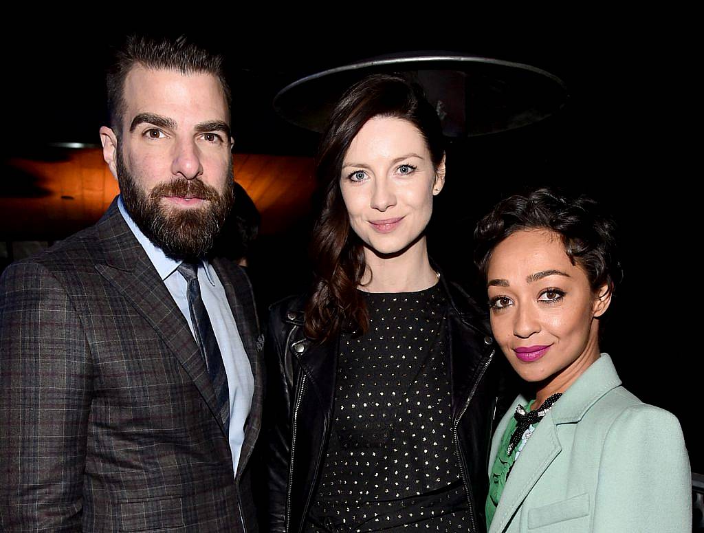 Honorees Caitriona Balfe, Zachary Quinto, and Ruth Negga attend the 12th Annual US-Ireland Aliiance's Oscar Wilde Awards event at Bad Robot on February 23, 2017 in Santa Monica, California.  (Photo by Alberto E. Rodriguez/Getty Images for US-Ireland Alliance )