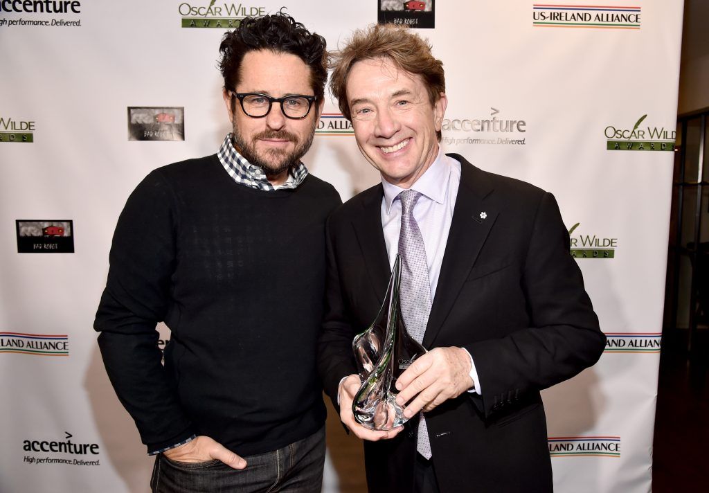 Director J.J. Abrams (L) and honoree Martin Short attend the 12th Annual US-Ireland Aliiance's Oscar Wilde Awards event at Bad Robot on February 23, 2017 in Santa Monica, California.  (Photo by Alberto E. Rodriguez/Getty Images for US-Ireland Alliance )