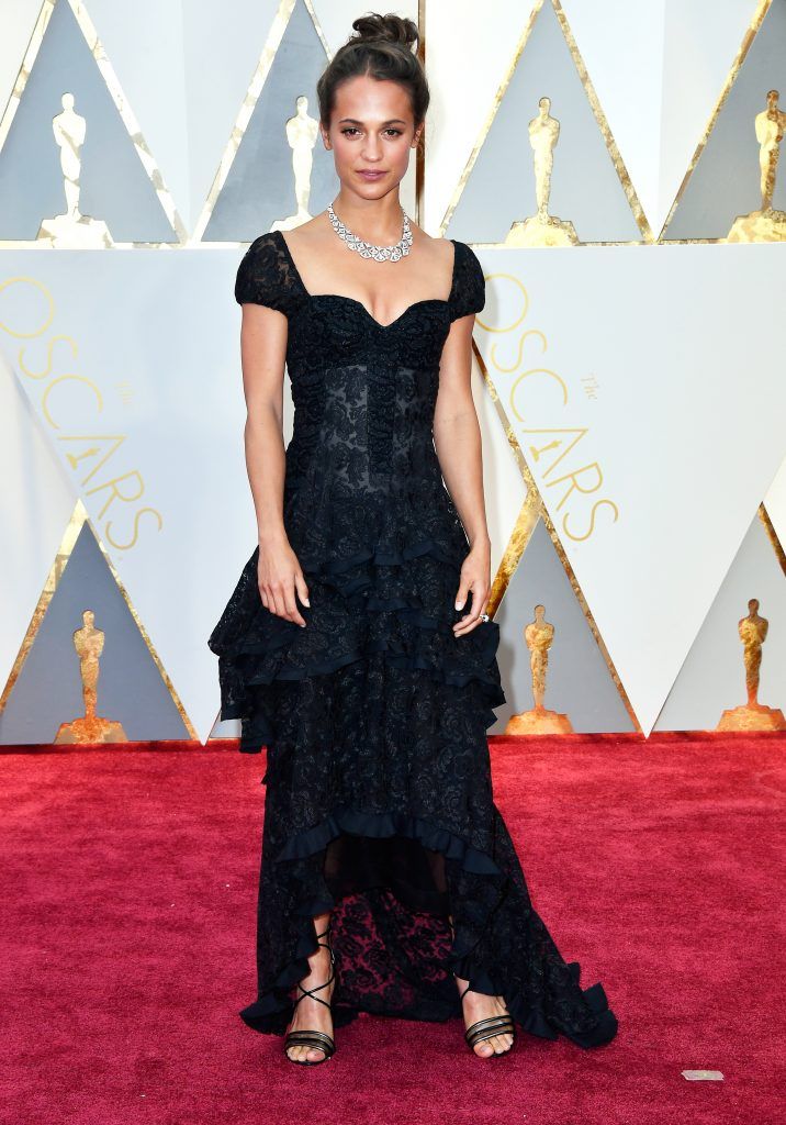 HOLLYWOOD, CA - FEBRUARY 26:  Actor Alicia Vikander attends the 89th Annual Academy Awards at Hollywood & Highland Center on February 26, 2017 in Hollywood, California.  (Photo by Frazer Harrison/Getty Images)