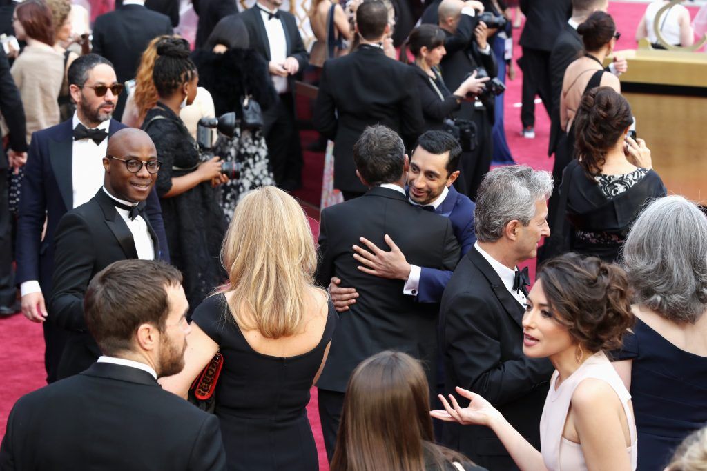 HOLLYWOOD, CA - FEBRUARY 26:  Guests walk the red carpet at the 89th Annual Academy Awards at Hollywood & Highland Center on February 26, 2017 in Hollywood, California.  (Photo by Ben Peterson/Getty Images)