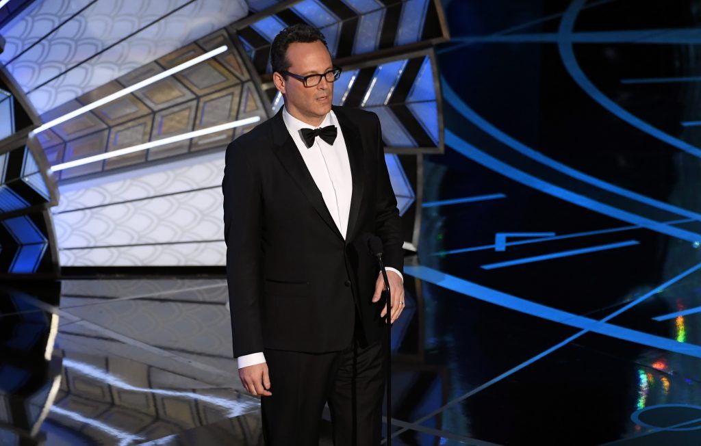 HOLLYWOOD, CA - FEBRUARY 26:  Actor Vince Vaughn speaks onstage during the 89th Annual Academy Awards at Hollywood & Highland Center on February 26, 2017 in Hollywood, California.  (Photo by Kevin Winter/Getty Images)