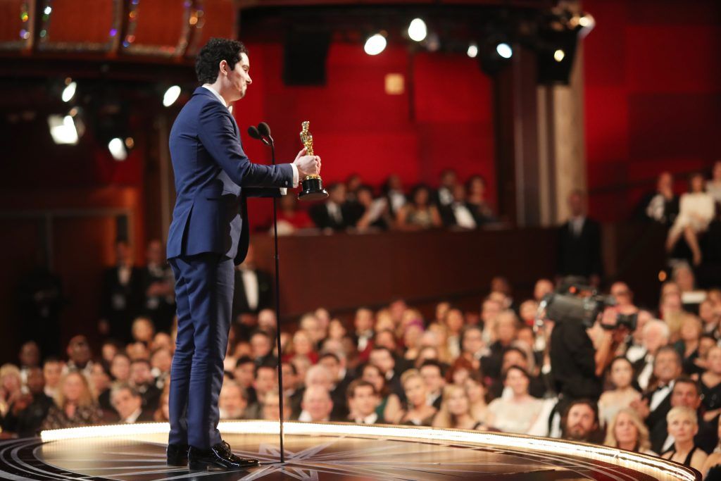 HOLLYWOOD, CA - FEBRUARY 26: Director Damien Chazelle accepts Best Director for 'La La Land' onstage during the 89th Annual Academy Awards at Hollywood & Highland Center on February 26, 2017 in Hollywood, California.  (Photo by Christopher Polk/Getty Images)