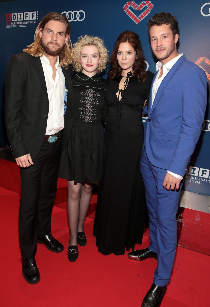 Actors Jake Weary,Julia Garner, Anna Friel and  Nick Roux at the Audi Dublin International Film Festival special presentation Irish Premiere of Tomato Red at the Lighthouse Cinema, Dublin (Picture: Brian McEvoy).