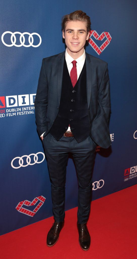 Jay Duffy at the Audi Dublin International Film Festival closing night gala screening of Handsome Devil at The Savoy Cinema in Dublin (Picture: Brian McEvoy).