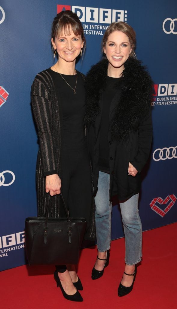 Actors Norma Sheahan and Amy Huberman at the Audi Dublin International Film Festival closing night gala screening of Handsome Devil at The Savoy Cinema in Dublin (Picture: Brian McEvoy).