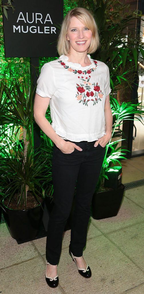 Pamela Flood pictured at the Aura Mugler Fragrance launch at The Morrison Hotel, Dublin. Picture by Brian McEvoy