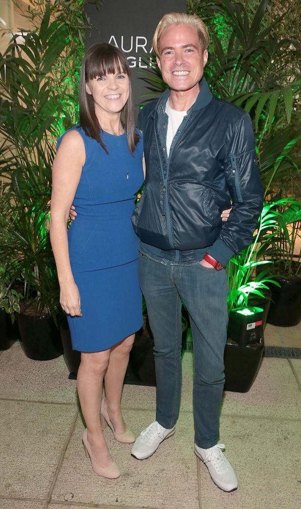 Marrita Coyne and PJ Gibbons pictured at the Aura Mugler Fragrance launch at The Morrison Hotel, Dublin. Picture by Brian McEvoy