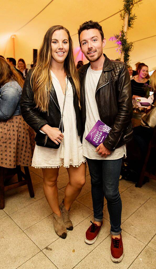 Sarah Hanrahan and Cathal Kenny pictured at SuperValu's Secret Garden wine event in the GPO courtyard, 29th June 2017. Guests got to enjoy some of the new and exclusive wines from SuperValu's Specially Sourced wine range. Picture by Andres Poveda