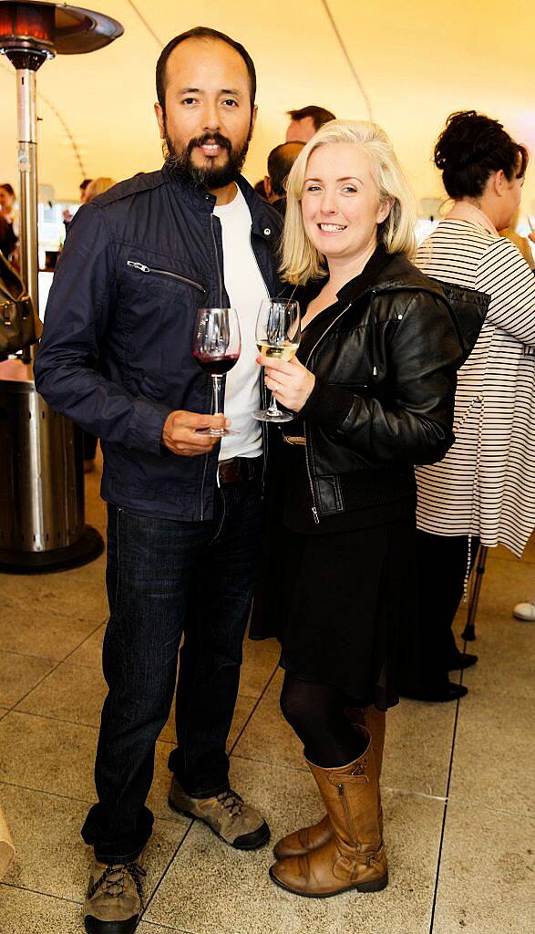 Gian Marco Alvarado and Claire Murphy pictured at SuperValu's Secret Garden wine event in the GPO courtyard, 29th June 2017. Guests got to enjoy some of the new and exclusive wines from SuperValu's Specially Sourced wine range. Picture by Andres Poveda