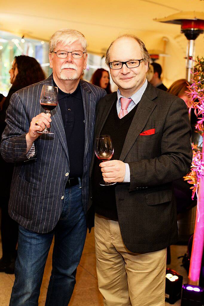 Mathrew Nugent and Tomas Clancy pictured at SuperValu's Secret Garden wine event in the GPO courtyard, 29th June 2017. Guests got to enjoy some of the new and exclusive wines from SuperValu's Specially Sourced wine range. Picture by Andres Poveda