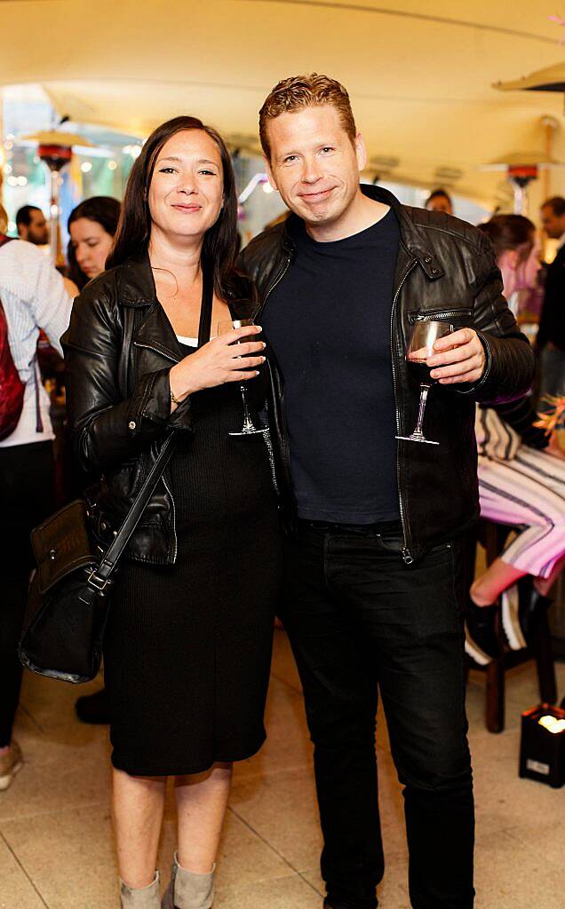 Michelle Martin and Colin Davis pictured at SuperValu's Secret Garden wine event in the GPO courtyard, 29th June 2017. Guests got to enjoy some of the new and exclusive wines from SuperValu's Specially Sourced wine range. Picture by Andres Poveda