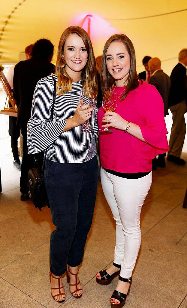 Sarah Morris and Rachel Rowan pictured at SuperValu's Secret Garden wine event in the GPO courtyard, 29th June 2017. Guests got to enjoy some of the new and exclusive wines from SuperValu's Specially Sourced wine range. Picture by Andres Poveda