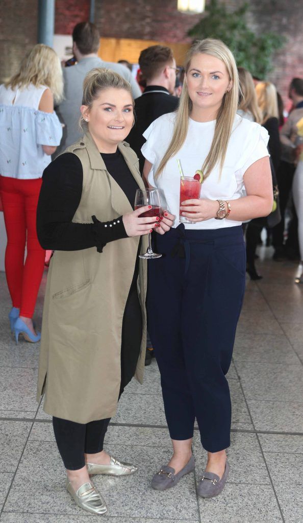 Pictured is Eimear Monaghan and Sarah Hoban at the exclusive launch of the all-new SEAT Ibiza, which took place Thursday, June 29th at The CHQ Building, Custom House Quay. Photo: Leon Farrell/Photocall Ireland.
