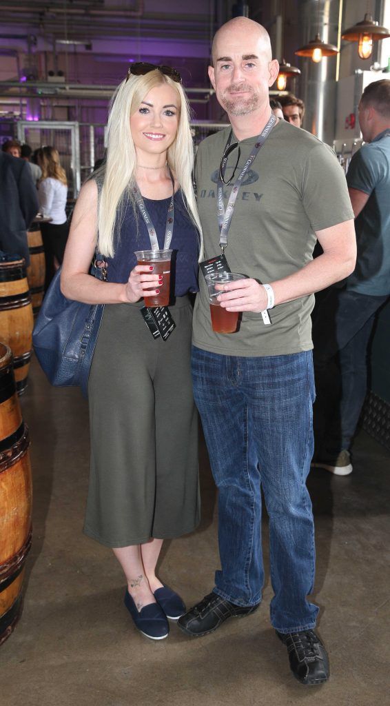 Jennifer Murphy and Jason Sutton pictured at Guinness X Meatopia at The Open Gate Brewery, St. James' Gate, Dublin. Photograph: Leon Farrell / Photocall Ireland