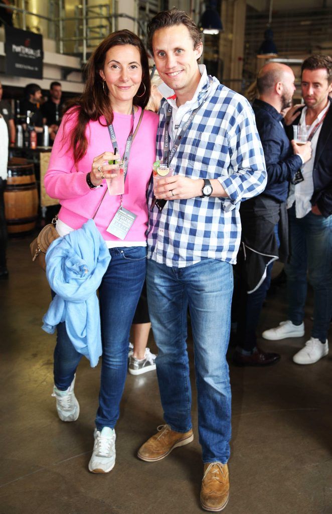 Jessica and Duncan Elliott pictured at Guinness X Meatopia at The Open Gate Brewery, St. James' Gate, Dublin. Photograph: Leon Farrell / Photocall Ireland