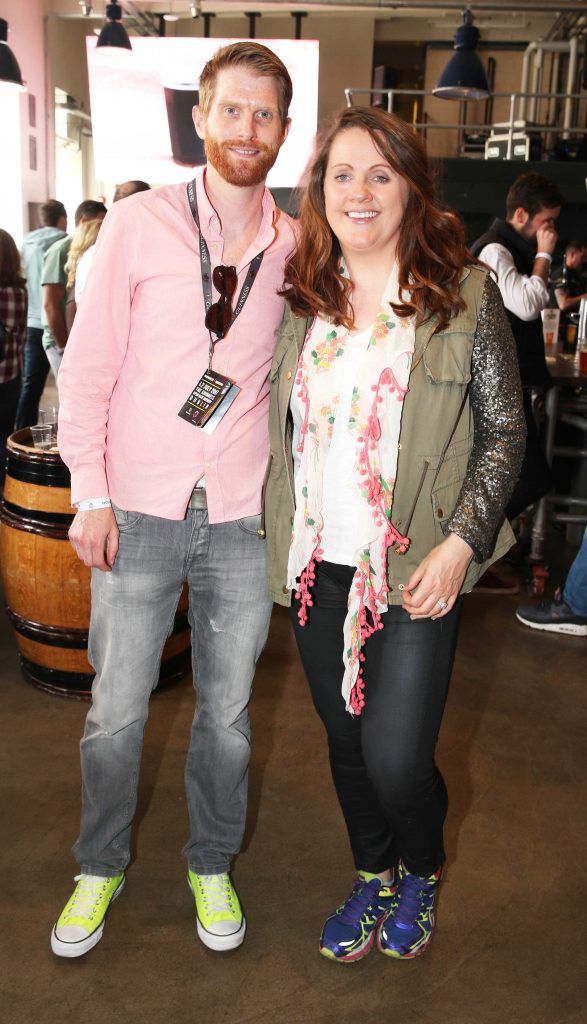 Rob Morgan and Ruth Scott pictured at Guinness X Meatopia at The Open Gate Brewery, St. James' Gate, Dublin. Photograph: Leon Farrell / Photocall Ireland