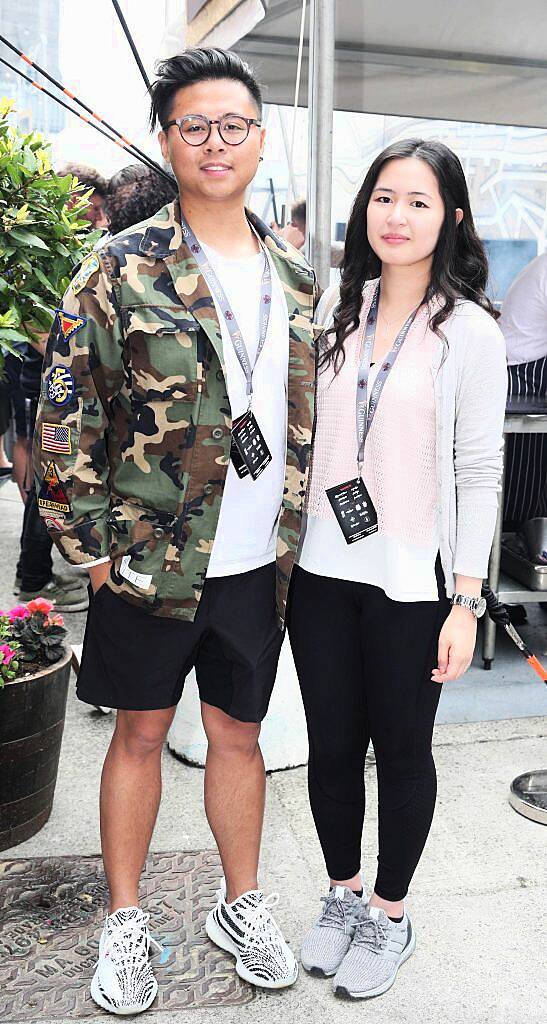 Chi Sue and Sghirley Kwok pictured at Guinness X Meatopia at The Open Gate Brewery, St. James' Gate, Dublin. Photograph: Leon Farrell / Photocall Ireland