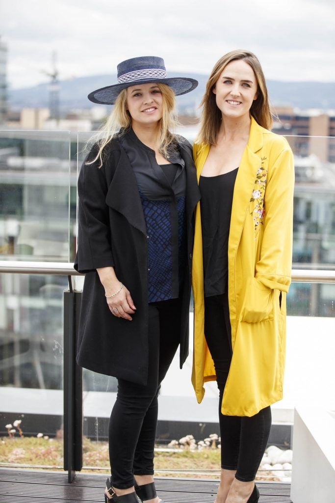 Freya Oatway and Sophie O'Hare pictured at the launch of the Galway Races Summer Festival where the judges for the g Hotel Best Dressed Lady and the g Hotel Best Hat were revealed. The event will take place on August 3rd #gHotelBestDressed. Picture by Andres Poveda