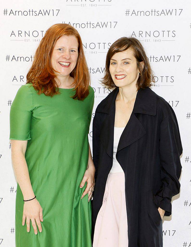 Ciara NicChornaic and Aisling Farinella at the Arnotts Autumn Winter 2017 Womenswear Collection Preview. Photo by Kieran Harnett