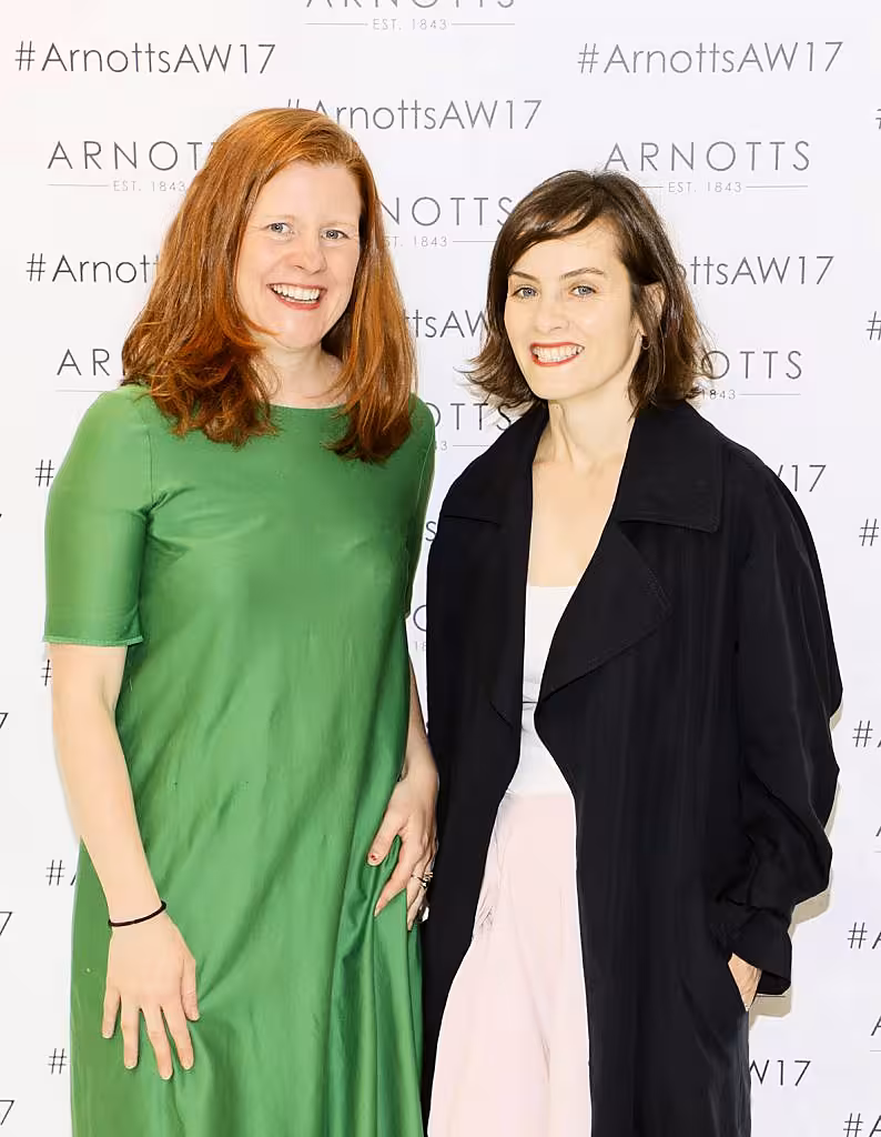 Ciara NicChornaic and Aisling Farinella at the Arnotts Autumn Winter 2017 Womenswear Collection Preview. Photo by Kieran Harnett