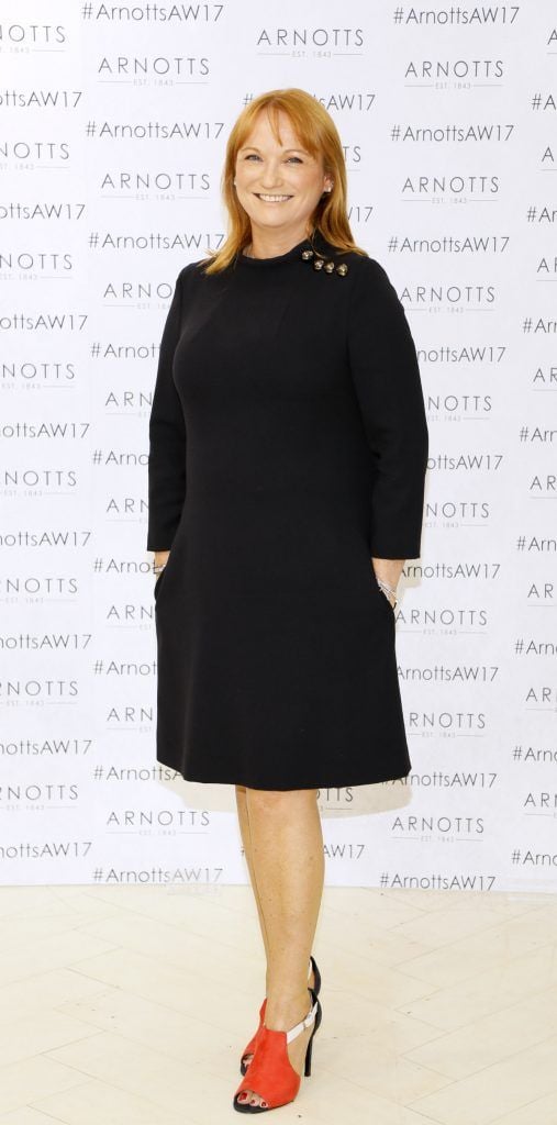 Valerie O'Neill at the Arnotts Autumn Winter 2017 Womenswear Collection Preview. Photo by Kieran Harnett