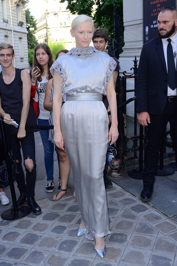 Tilda Swinton arriving at the Vogue Foundation Party during Paris Fashion Week, 04 Jul 2017. (Photo by Radoslaw Nawrocki/WENN.com)