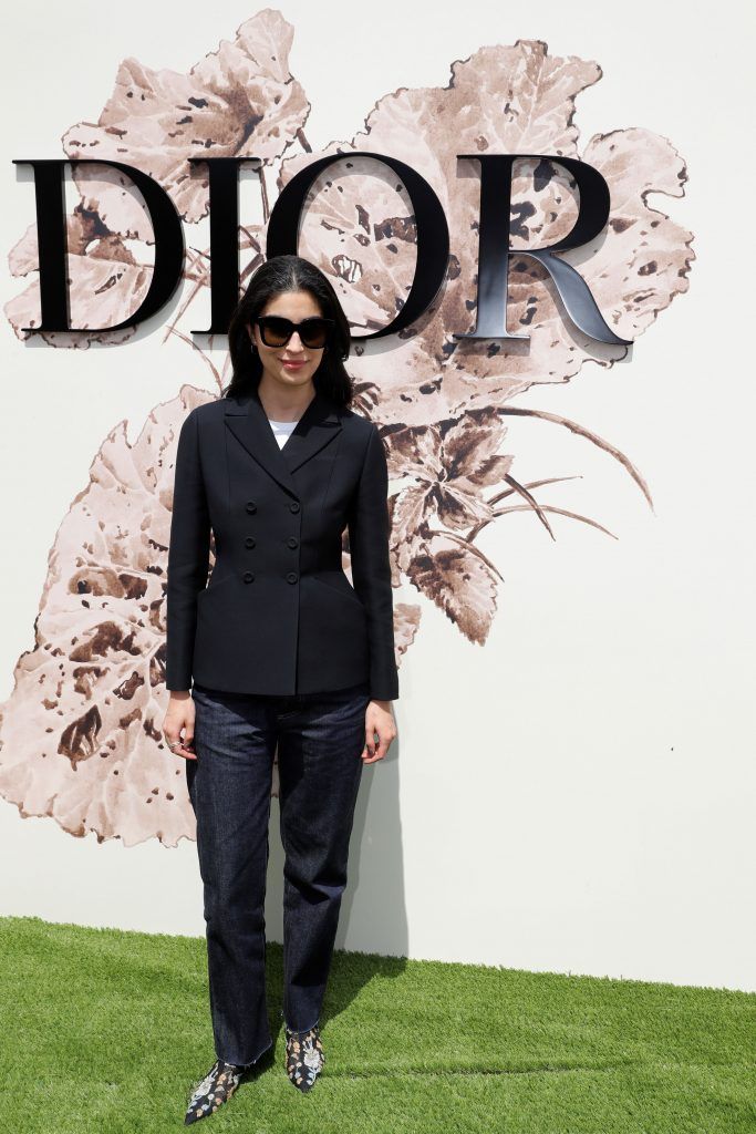 Caroline Issa poses during the photocall before Christian Dior 2017 fall/winter Haute Couture collection show in Paris on July 3, 2017. (Photo by Patrick Kovarik/AFP/Getty Images)
