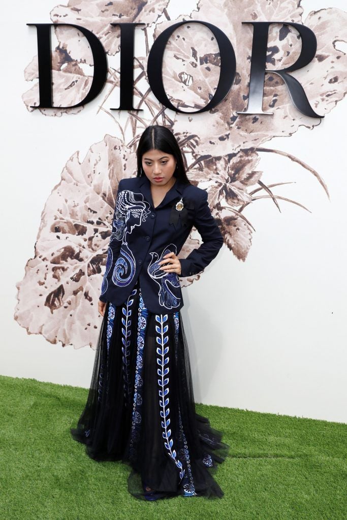 Thailand's Princess Sirivannavari Nariratana poses during the photocall before Christian Dior 2017 fall/winter Haute Couture collection show in Paris on July 3, 2017. (Photo by Patrick Kovarik/AFP/Getty Images)