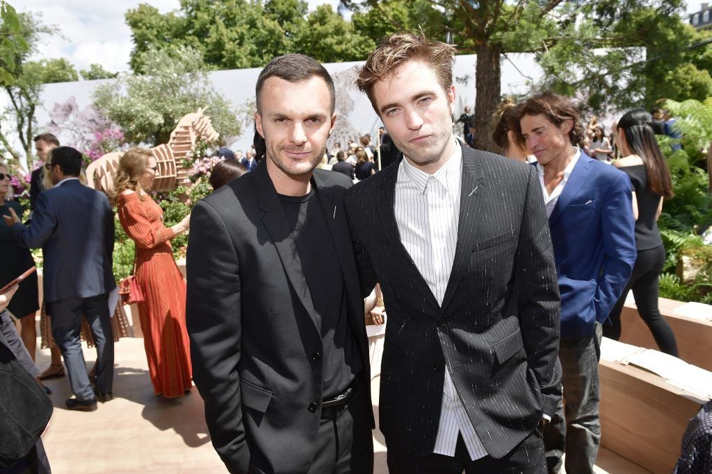 Kris Van Assche and Robert Pattinson attend the Christian Dior Haute Couture Fall/Winter 2017-2018 show as part of Haute Couture Paris Fashion Week on July 3, 2017 in Paris, France.  (Photo by Victor Boyko/Getty Images for Christian Dior)