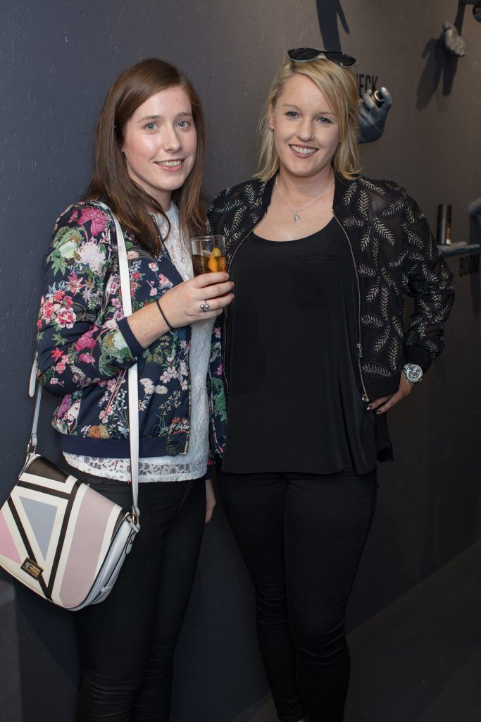 Aoife Reilly & Rachel Mc Darby pictured at the first ever Lynx pop-up shop in Ireland. Guys can drop into 60 South William Street to avail of haircuts from Lynx grooming experts - redeemable with product. Photo: Anthony Woods