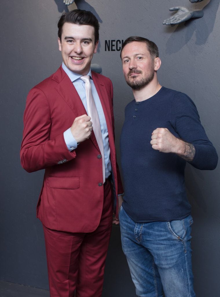 Al Porter & John Kavanagh pictured at the first ever Lynx pop-up shop in Ireland. Guys can drop into 60 South William Street to avail of haircuts from Lynx grooming experts - redeemable with product. Photo: Anthony Woods